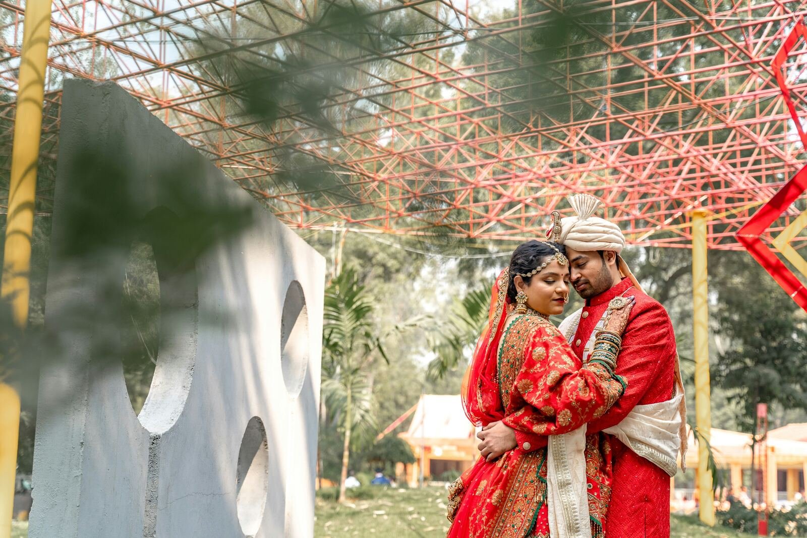 Wedding couple portrait