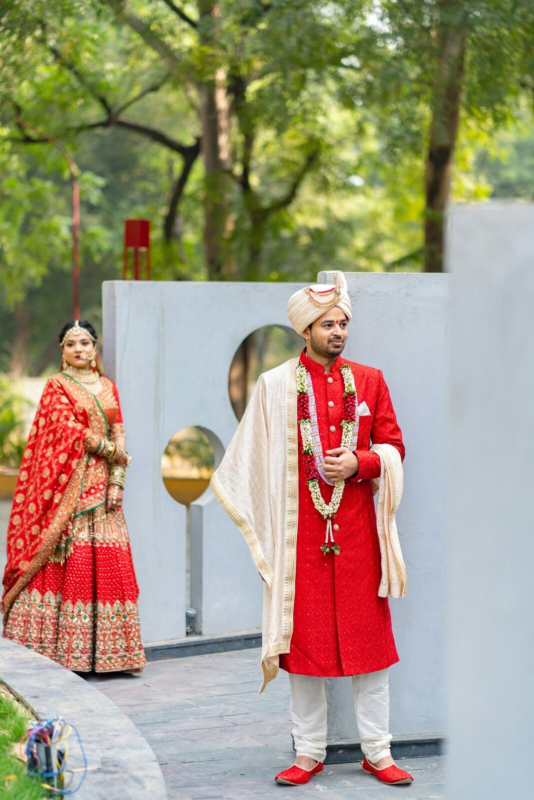 Wedding couple portrait