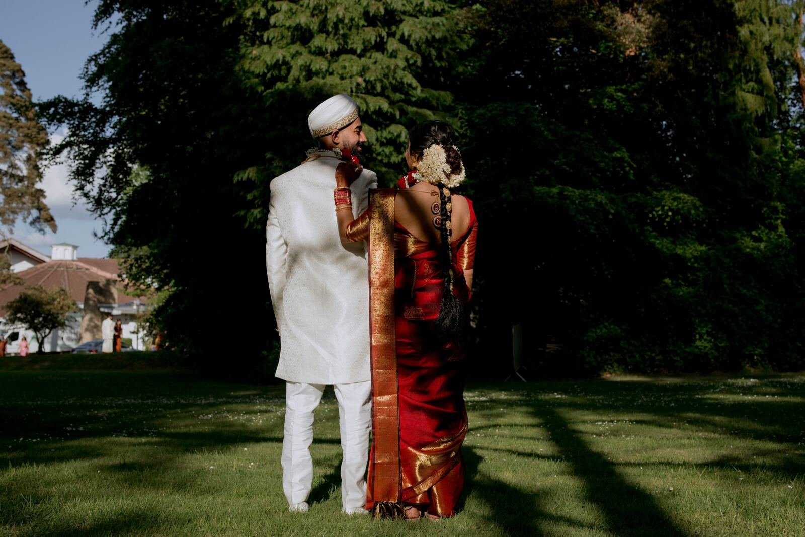 Candid wedding moment